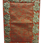 Orange Banarasi Design Pooja Aasan/Asan for Puja and Mandir Puja Alter cloth(12X8)