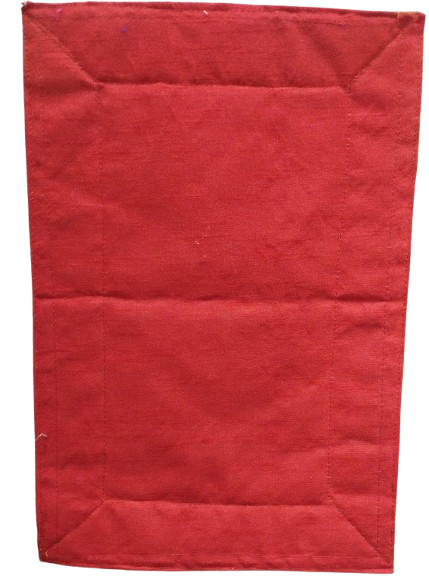 Orange Banarasi Design Pooja Aasan/Asan for Puja and Mandir Puja Alter cloth(12X8)