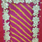 Pink with Leheriya Design Pooja Aasan/Asan for Puja and Mandir Puja Alter cloth(12X8)