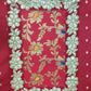Red Banarasi Pooja Aasan/Asan for Puja and Mandir Puja Alter cloth(12X8)