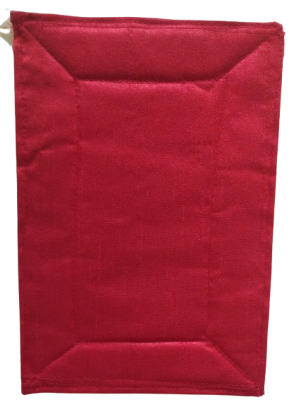 Red Golden Pooja Aasan/Asan for Puja and Mandir Puja Alter cloth(12X8)