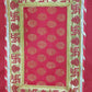 Red Golden Pooja Aasan/Asan for Puja and Mandir Puja Alter cloth(12X8)
