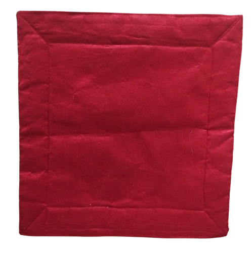 Red Bnarasi Pooja Aasan/Asan for Puja and Mandir Puja Alter cloth(12X12)
