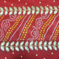 Red Bandhani Pooja Aasan/Asan for Puja and Mandir Puja Alter cloth(20X8)