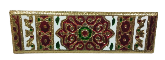 Handcrafted Multicolor Wooden Pooja Chowki – Traditional Decor for Home Temple & Puja Rituals (Multicolor, Pooja.chowki