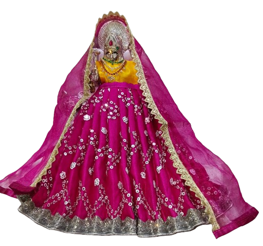 Navratri Special, MATA Rani Vastra, Devi MATA Poshak, Durga MATA Dress, Radha Rani Poshak for Standing Idol, Made of Silk Cloth,Designer Dress
