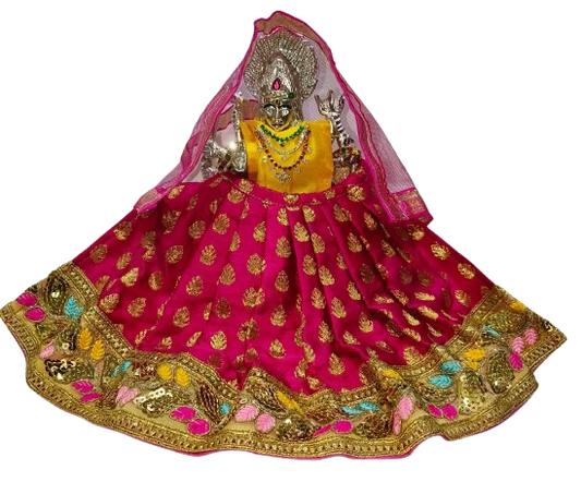 Navratri Special, Mata Rani Vastra, Devi Poshak, Durga Dress, Radha Rani Poshak for Standing Idol,