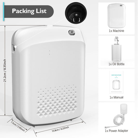 Kstar Smart Aroma  Air Diffuser, Waterless Essential Oil Scent Machine with Bluetooth Connectivity | 400 ml Capacity | Programmable Timer & Smart App Control |White