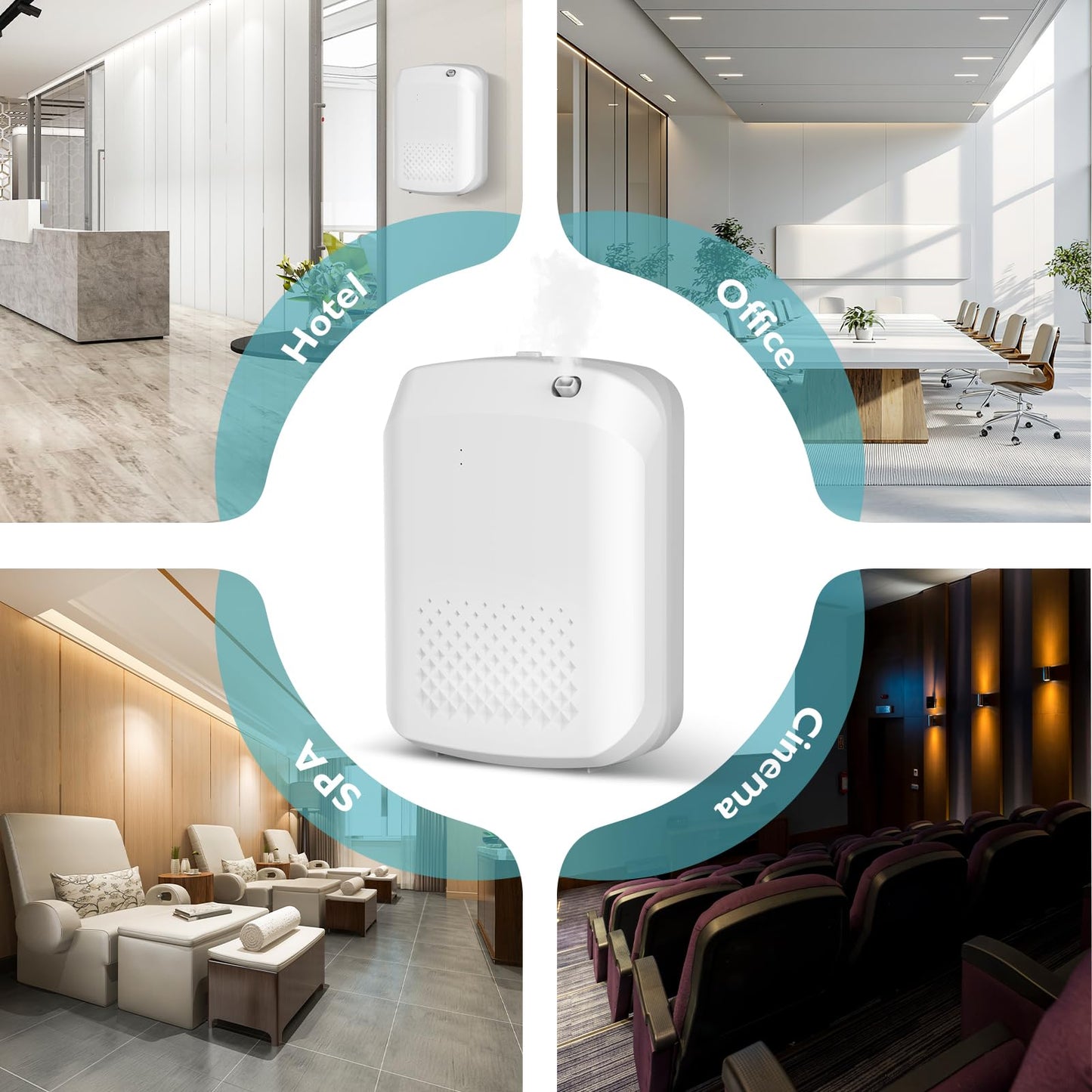Kstar Smart Aroma  Air Diffuser, Waterless Essential Oil Scent Machine with Bluetooth Connectivity | 400 ml Capacity | Programmable Timer & Smart App Control |White