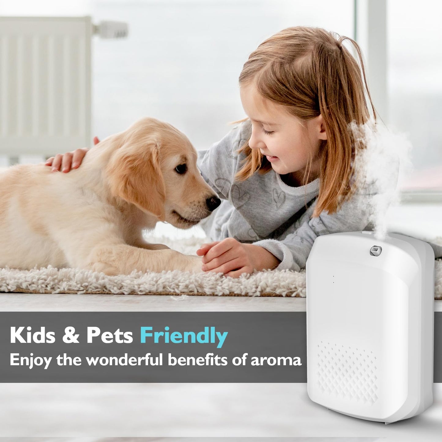 Kstar Smart Aroma  Air Diffuser, Waterless Essential Oil Scent Machine with Bluetooth Connectivity | 400 ml Capacity | Programmable Timer & Smart App Control |White