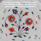 Handmade White Marble Decorative Plate with Wooden Stand 7 inch Decorative Showpiece - 7 cm (Marble, White)