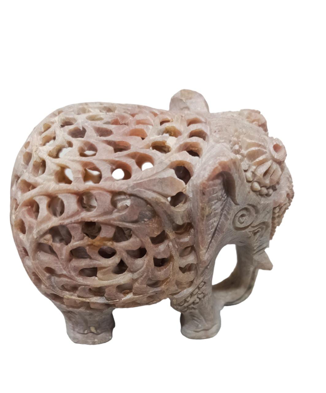 Marble Soapstone Carved Elephant - Baby Inside Mother's Tummyarble Soapstone Carved Elephant - Baby Inside Mother's Tummy