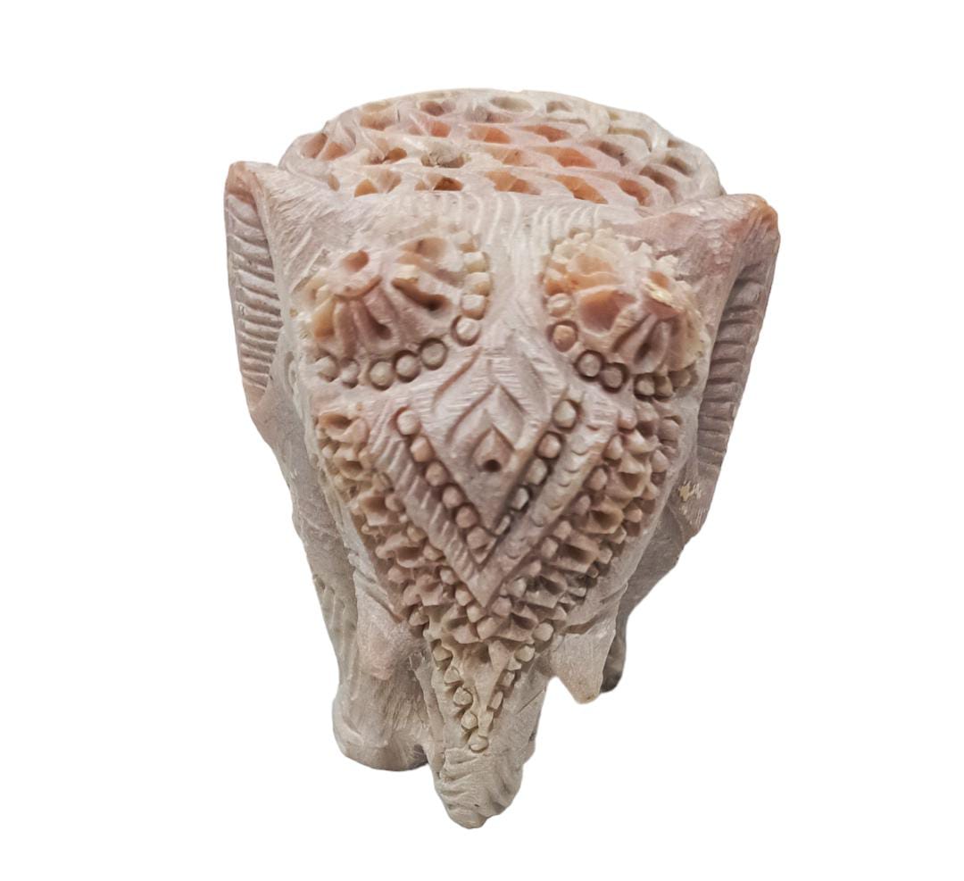 Marble Soapstone Carved Elephant - Baby Inside Mother's Tummyarble Soapstone Carved Elephant - Baby Inside Mother's Tummy