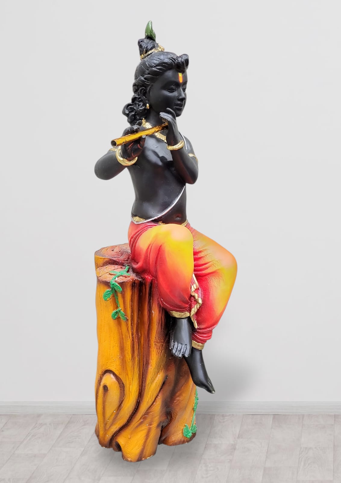 Polyresin Standing Krishna Idol for Pooja & Decorative Statue Figurine | Krishna Murti for for Gifting,House Warming | Size - 1.5 Feet (45m)