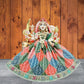 Durga Ji SkyBlue Multi Embroidery Lace Work Dress  (0 reviews)