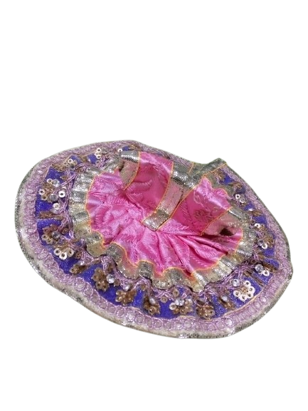 Poshak with Sequins and Gota Patti Border for Kanha Ji