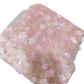 Pink Floral Applique Sequin Net Fabric