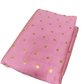 Pink Chanderi Silk Fabric with Gold Zari Buti