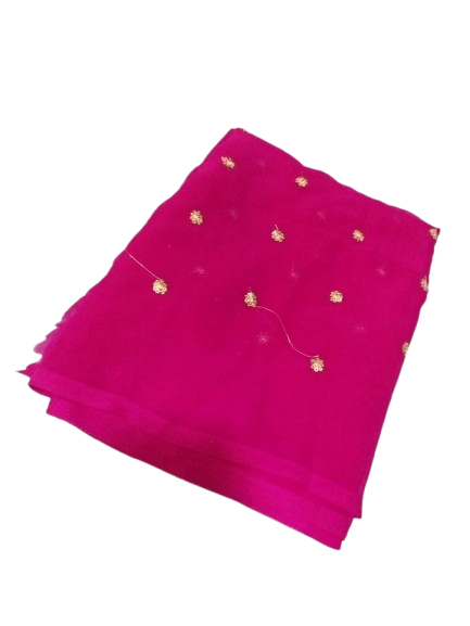 Royal Pink Festive Gold Fabric