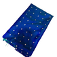 Royal Blue Silver Dot Woven Fabric