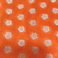 Elegant Orange Brocade Fabric with Intricate Zari Butis