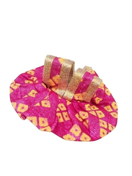Laddu Gopal Rani Pink Bandhani Poshak
