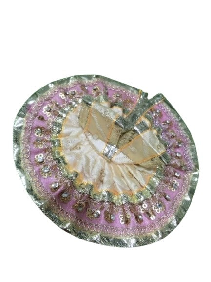 Laddu Gopal Pink & Cream Designer Poshak