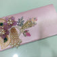 Lavender Blossom & Pearl Satin Clutch