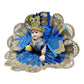 Heavy Pearl Work  Laddo Gopal Bal Krishna Designer Dress-of Satin Fabric Poshak with thread Design  for all festival Home Decor