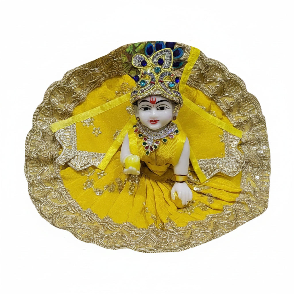 Laddu Gopal Poshak with Pagdi Patka l Ladoo Gopal Dress l Bal Gopal l Kanha Ji Thakur Ji Heavy Dress