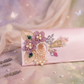 Lavender Blossom & Pearl Satin Clutch