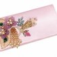 Lavender Blossom & Pearl Satin Clutch