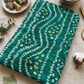 Traditional Emerald Green Bandhani Print Fabric