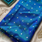 Royal Blue Silver Dot Woven Fabric