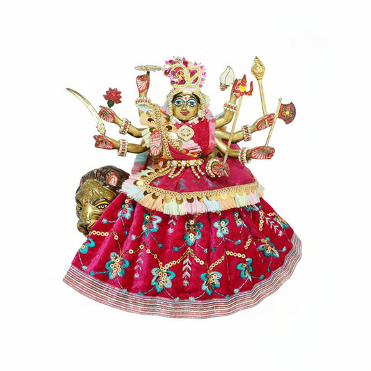Durga ji Rani Sitara Lace Shaneel Dress
